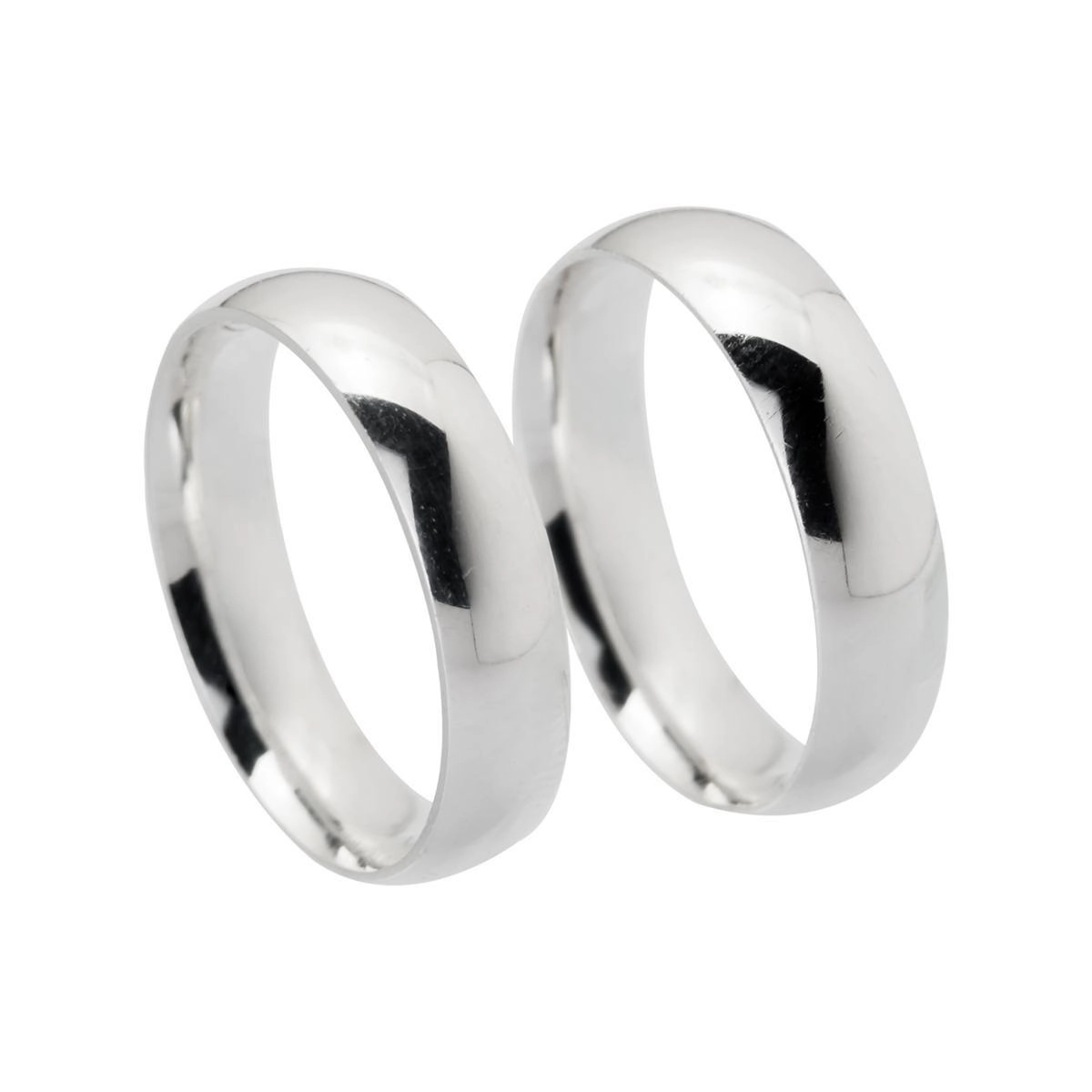 Alianças de Namoro em Prata 7g 5mm Polida Tradicional JP5041-350