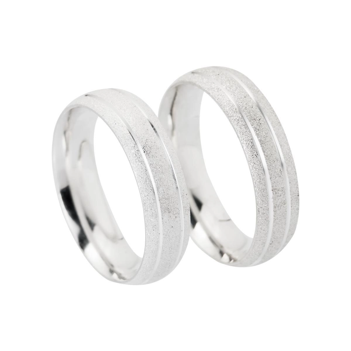 Alianças de Namoro em Prata 9g 5mm Fosca JP5046-450