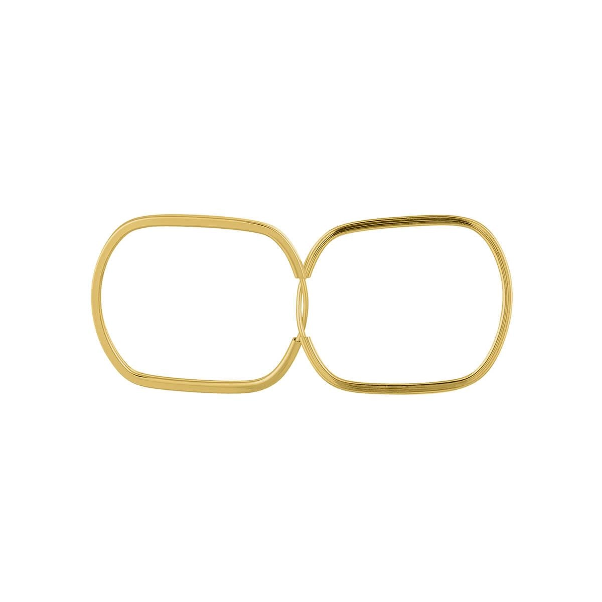 Brinco Ouro 18k Argola Oval 1.05 Gramas detalhe