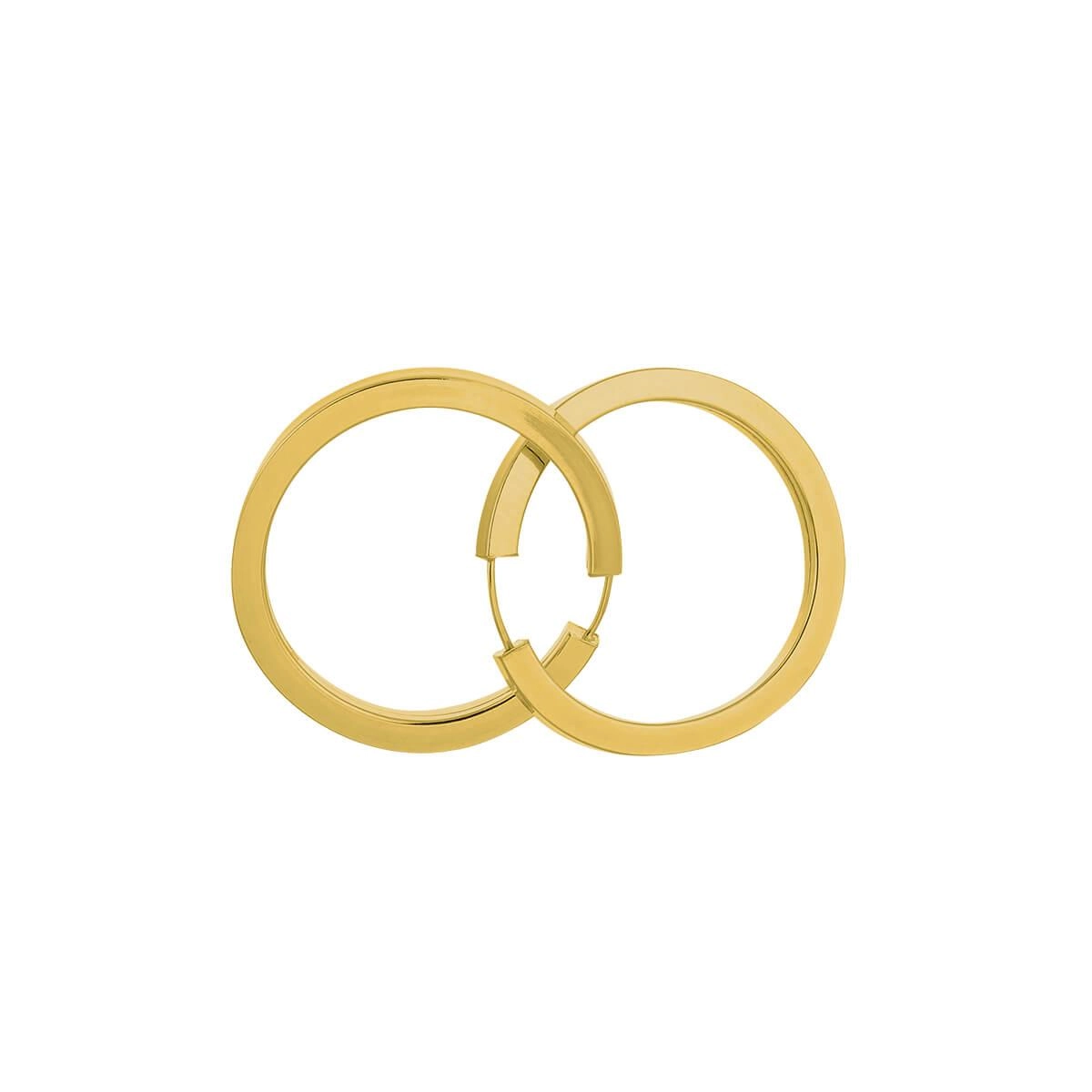 Brinco Ouro 18k Argola Redonda 1.75 Gramas detalhe