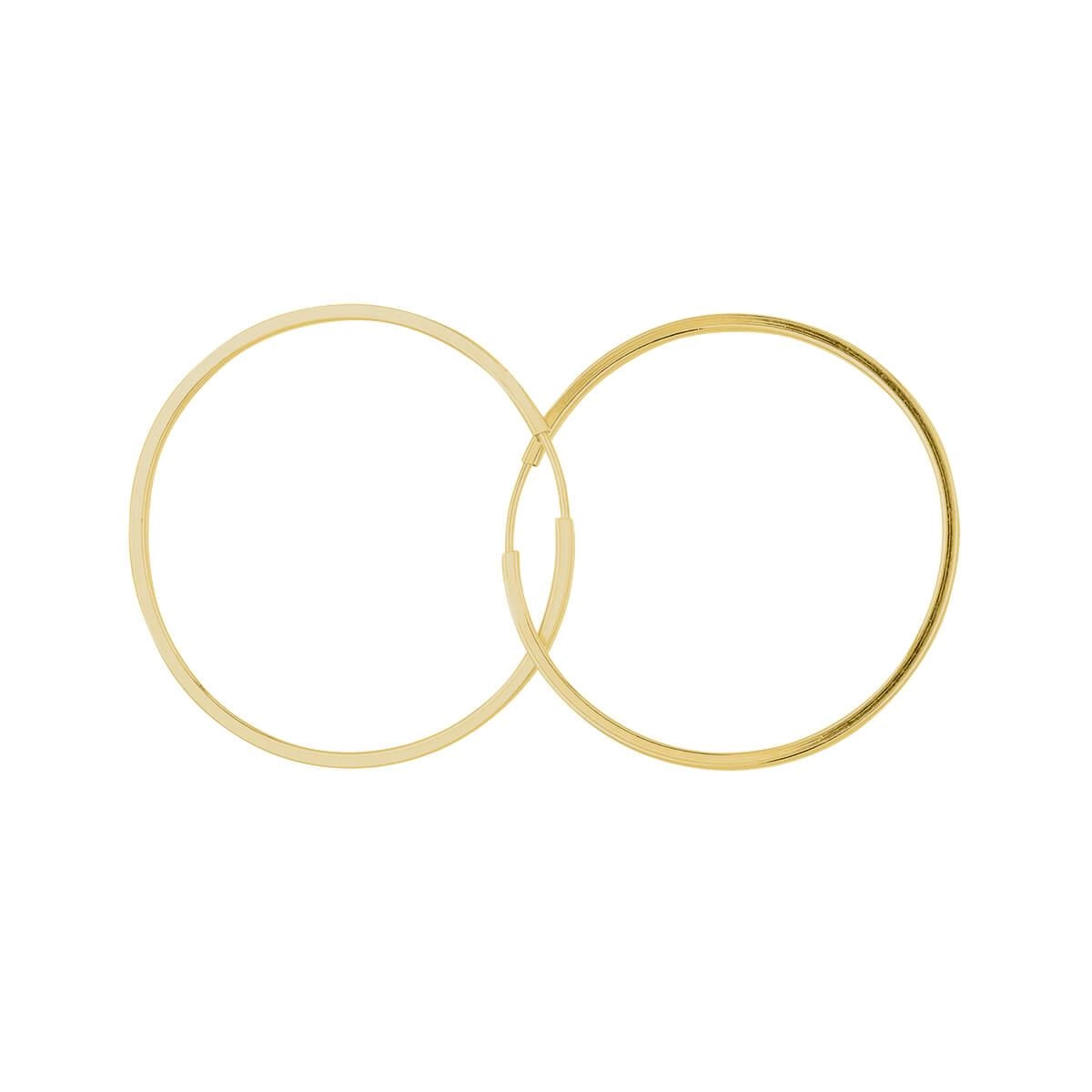 Brinco Ouro 18k Argola Redonda 1.90 Gramas detalhe