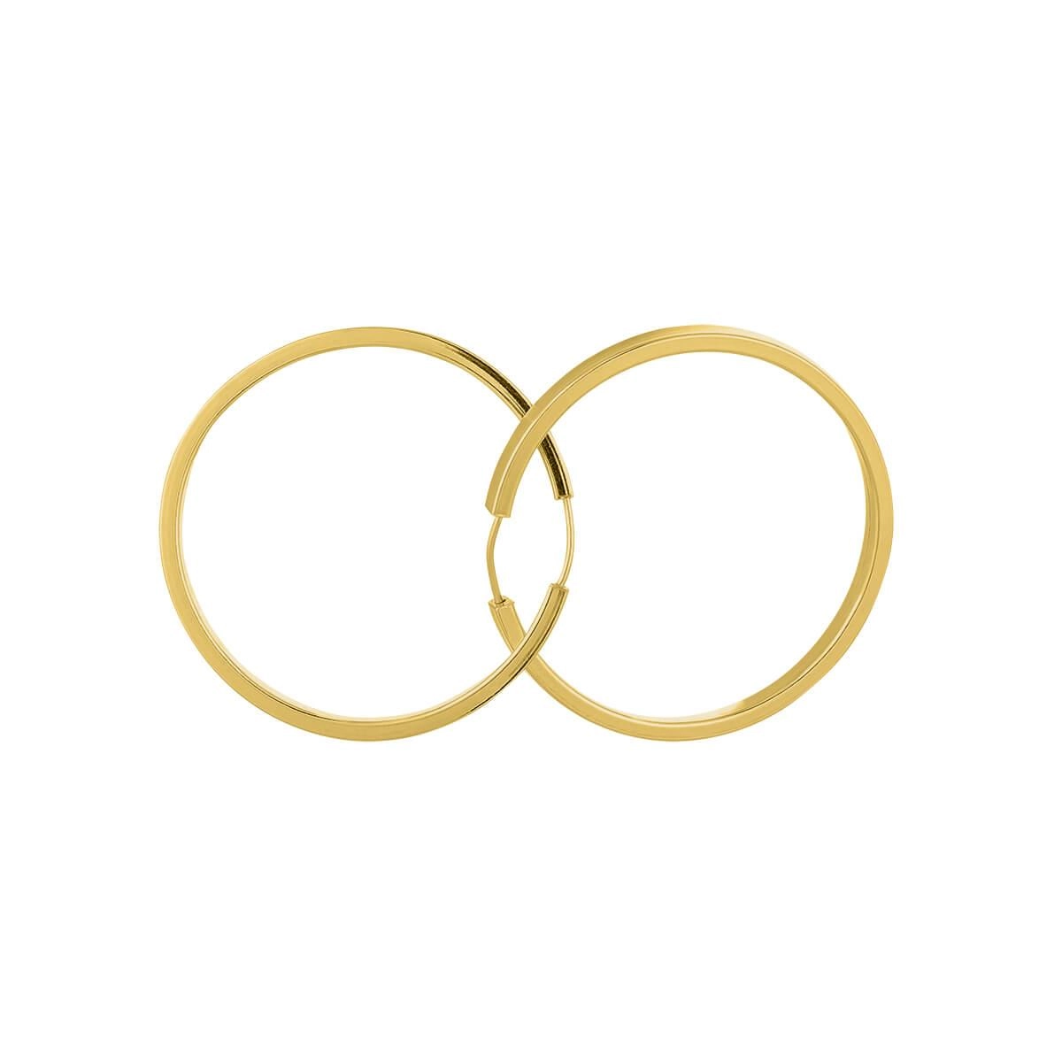 Brinco Ouro 18k Argola Redonda 1.50 Gramas detalhe