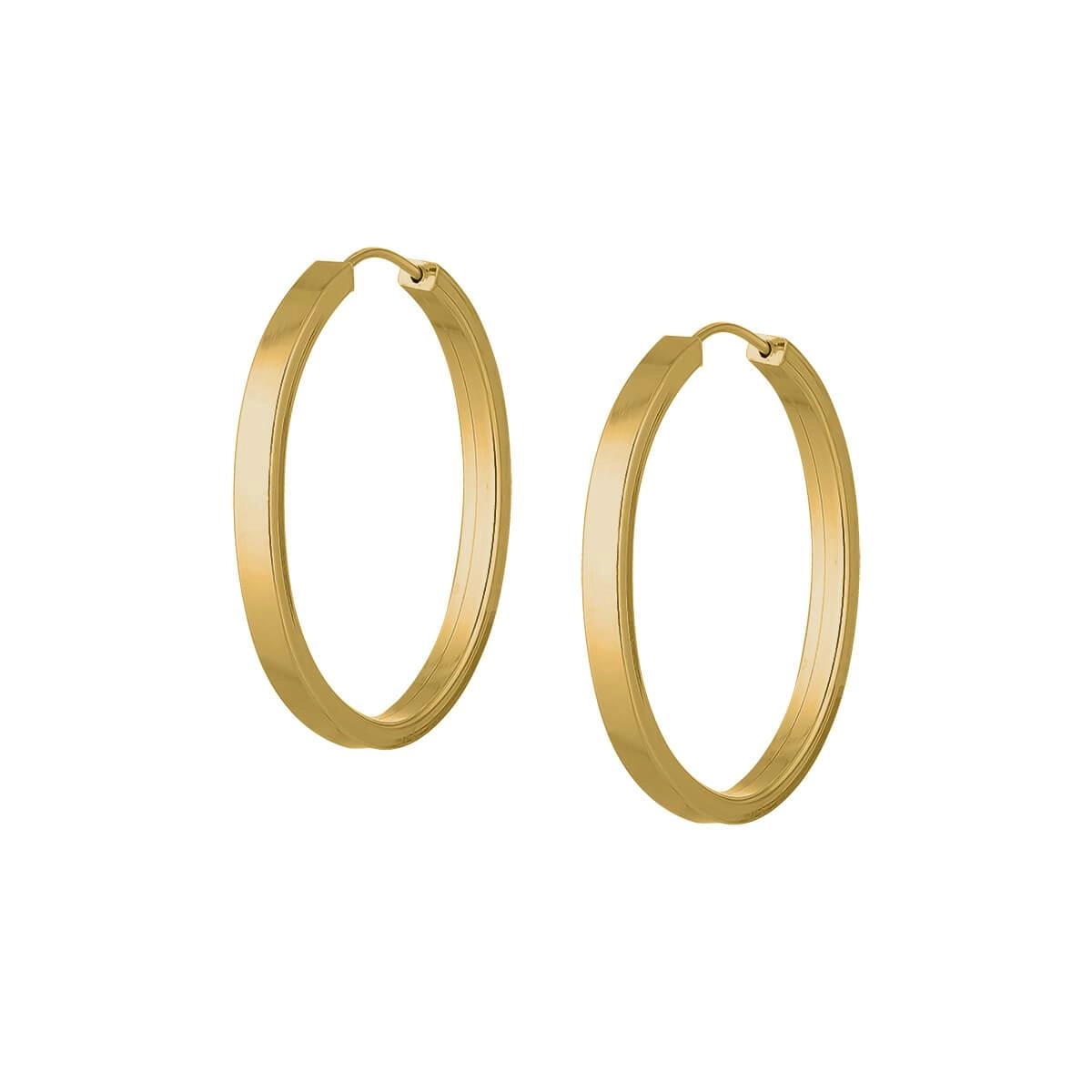 Brinco Ouro 18k Argola Redonda 1.50 Gramas  frente