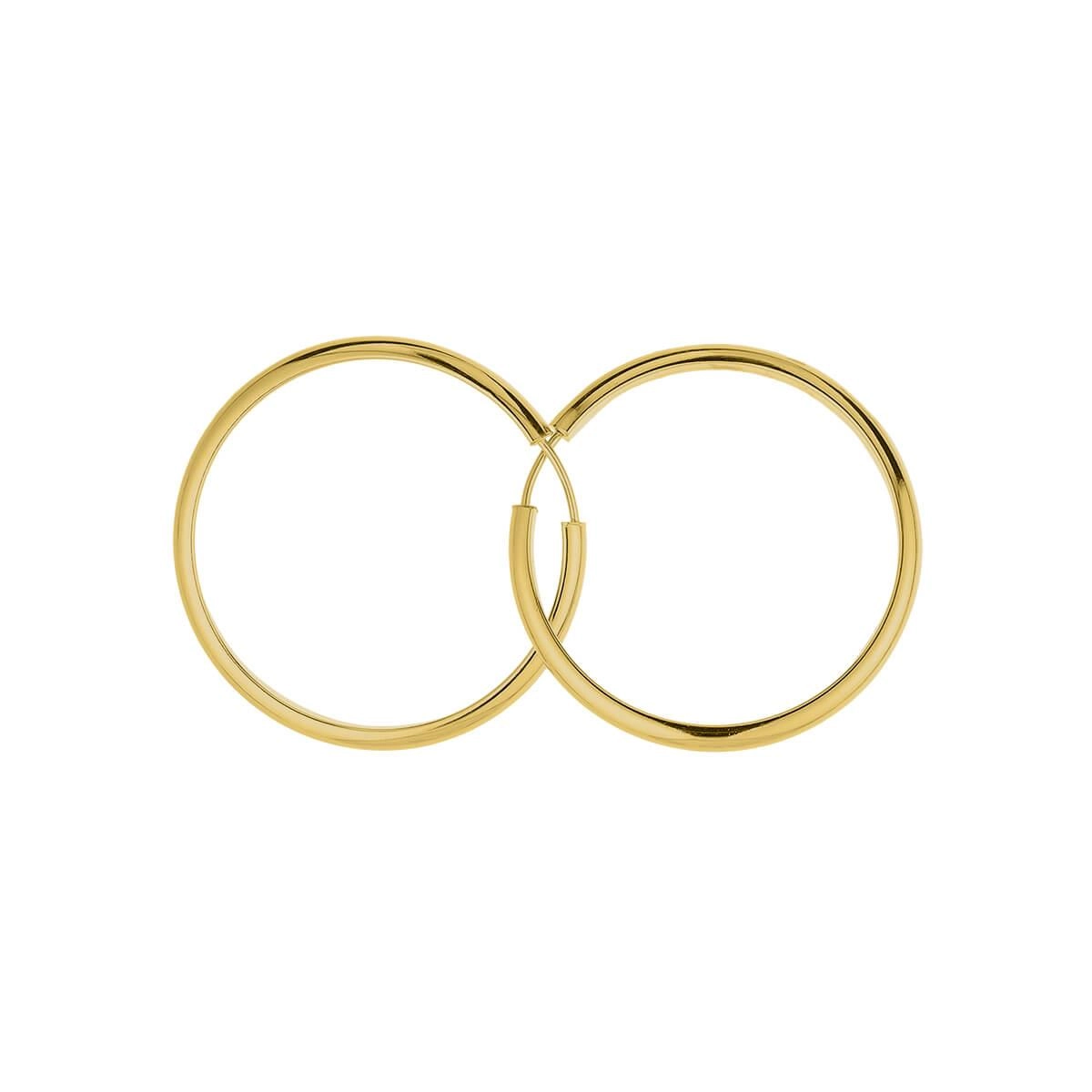 Brinco Ouro 18k Argola Redonda 2.00 Gramas detalhe