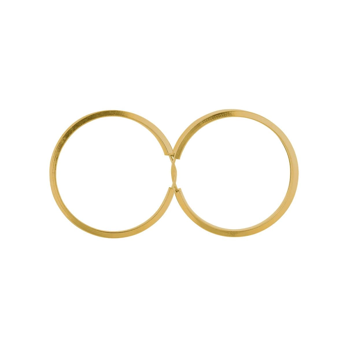 Brinco Ouro 18k Argola Redonda 3.40 Gramas detalhe