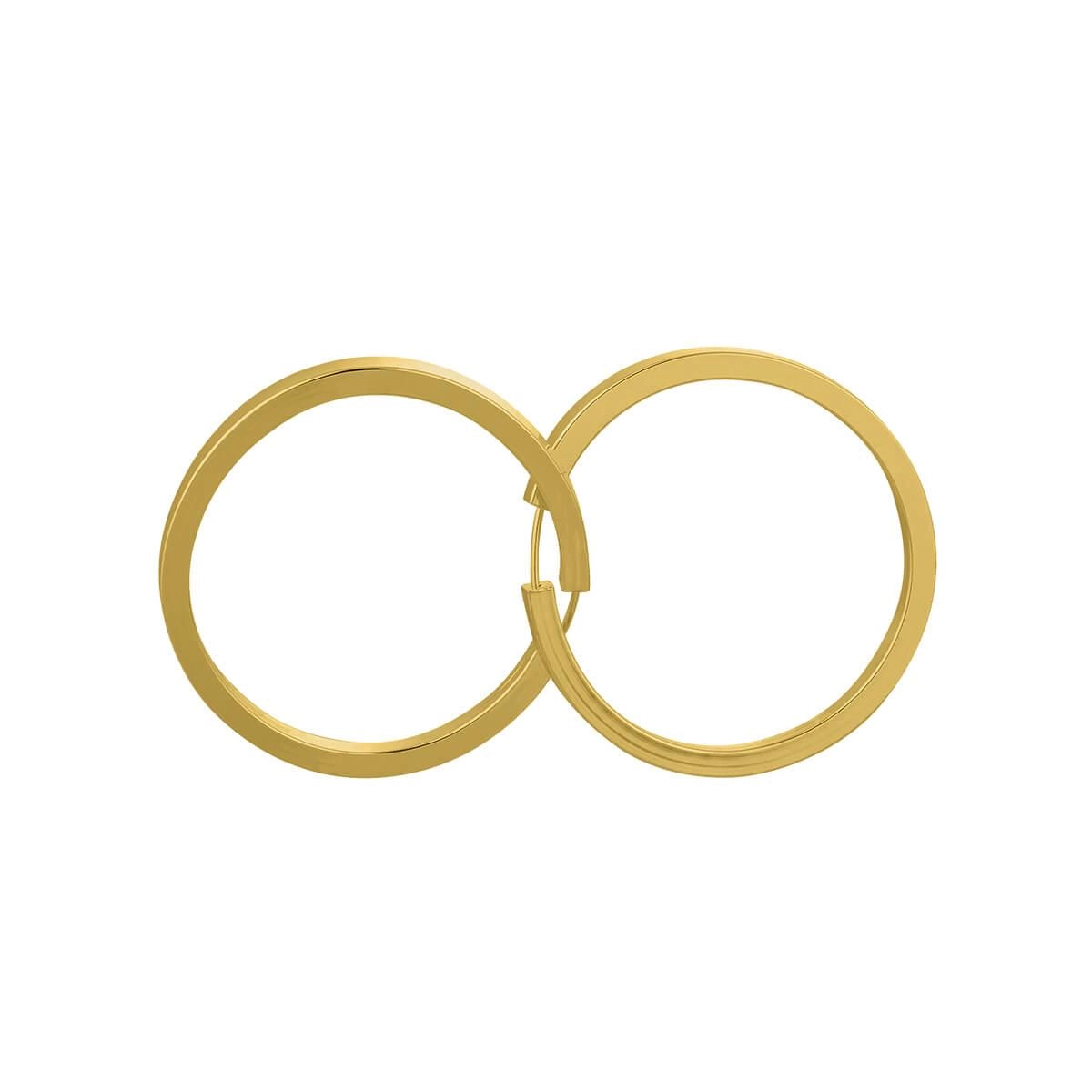Brinco Ouro 18k Argola Redonda 2.40 Gramas detalhe