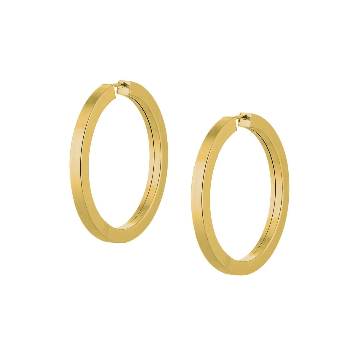 Brinco Ouro 18k Argola Redonda 2.40 Gramas frente