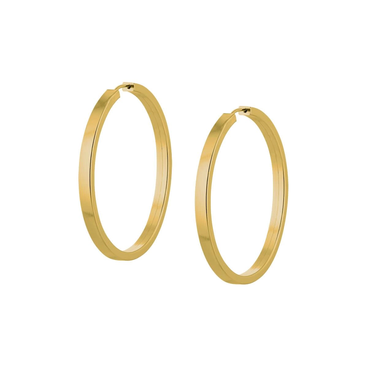 Brinco Ouro 18k Argola Redonda 2.55 Gramas frente