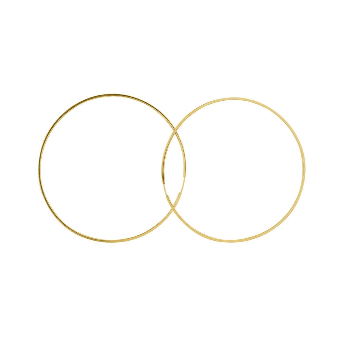 Brinco Ouro 18k Argola Redonda 3.00 Gramas detalhe