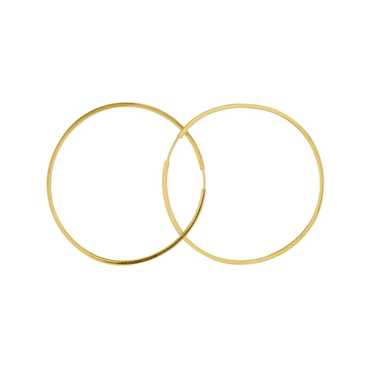 Brinco Ouro 18k Argola Redonda 3.35 Gramas detalhe