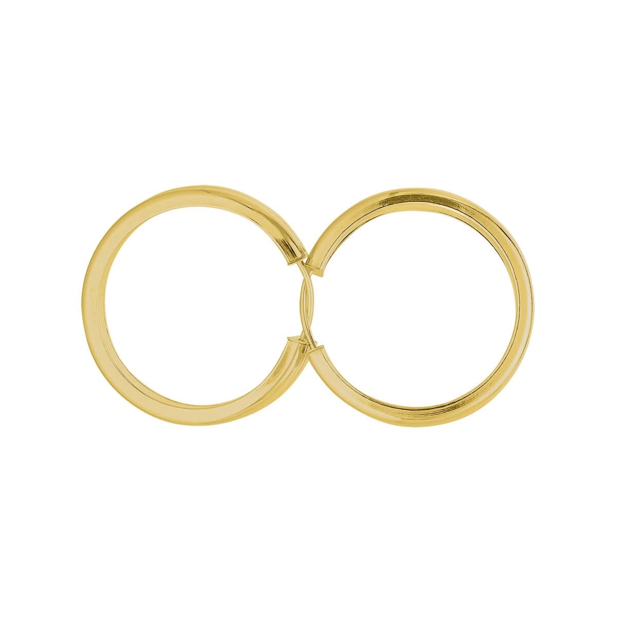 Brinco Ouro 18k Argola Redonda Tripla 3.65 Gramas detalhe