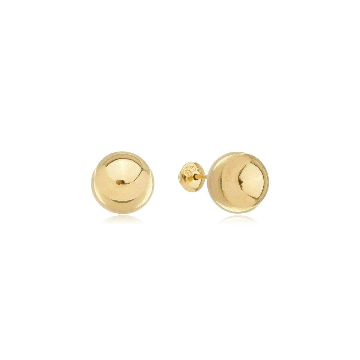 Brinco Ouro 18k Bola 9mm