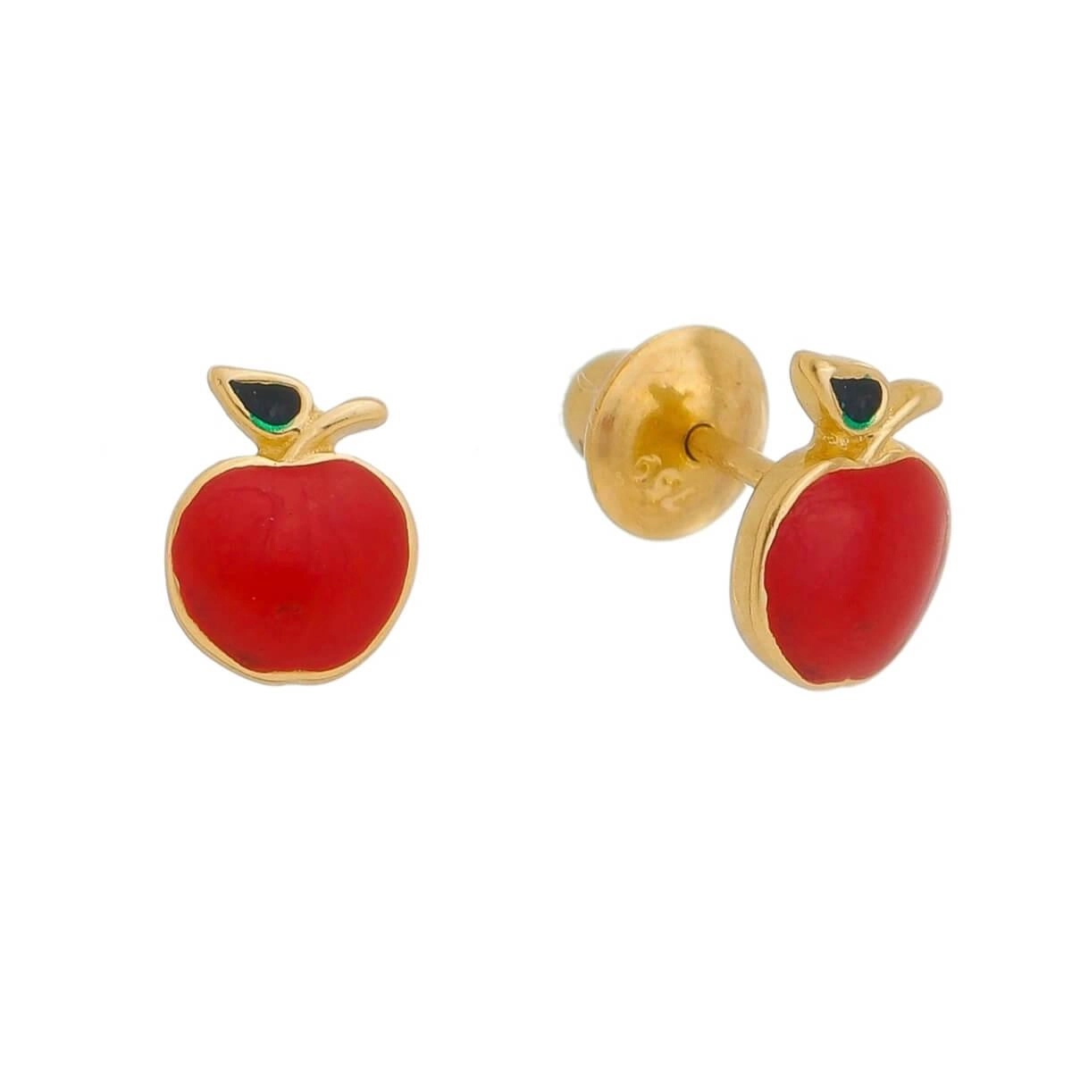 Brinco Ouro 18k Maçã 6.50mm Frente