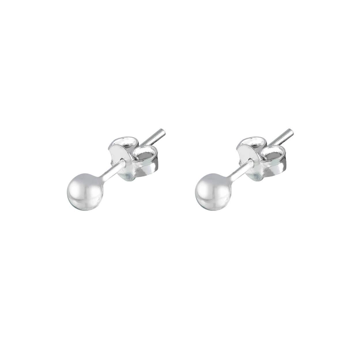 Brinco Prata Bola 3.5mm Prata 925 BP03