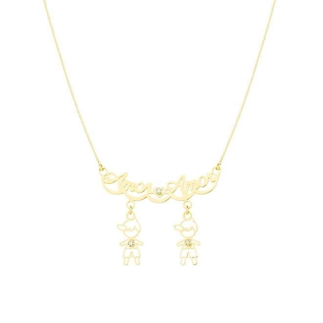Colar Ouro 18k Amor Amor 45cm 2.00 gramas CCM200