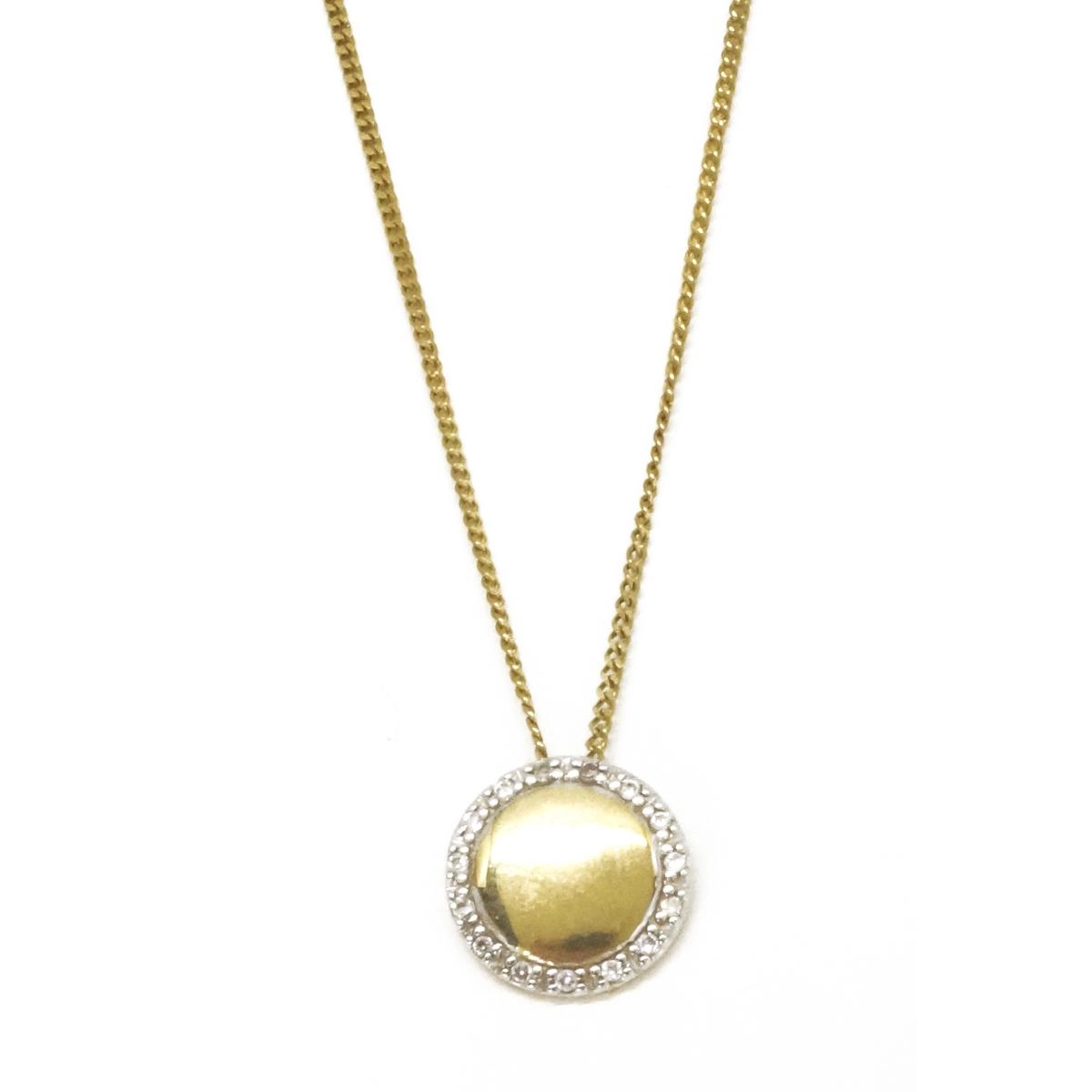 Colar Ouro 18k Bola Zircônia 45cm 3.00 gramas