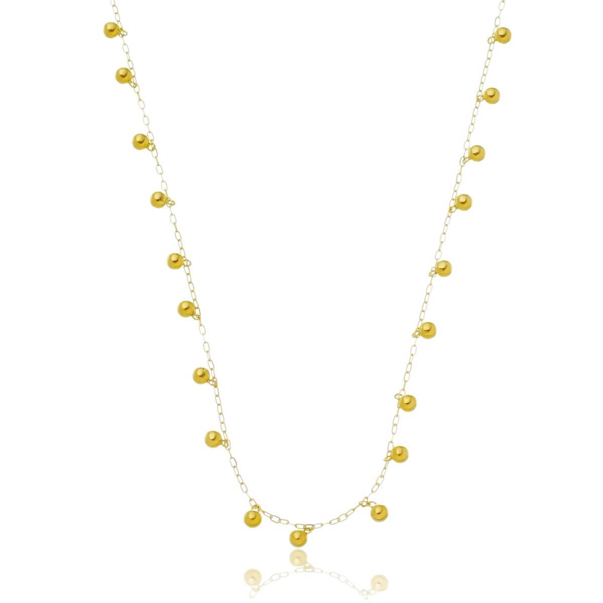 Colar Ouro 18k Bolinhas 42cm 