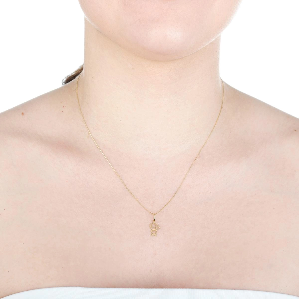Colar Ouro 18k Menino Veneziana 45cm