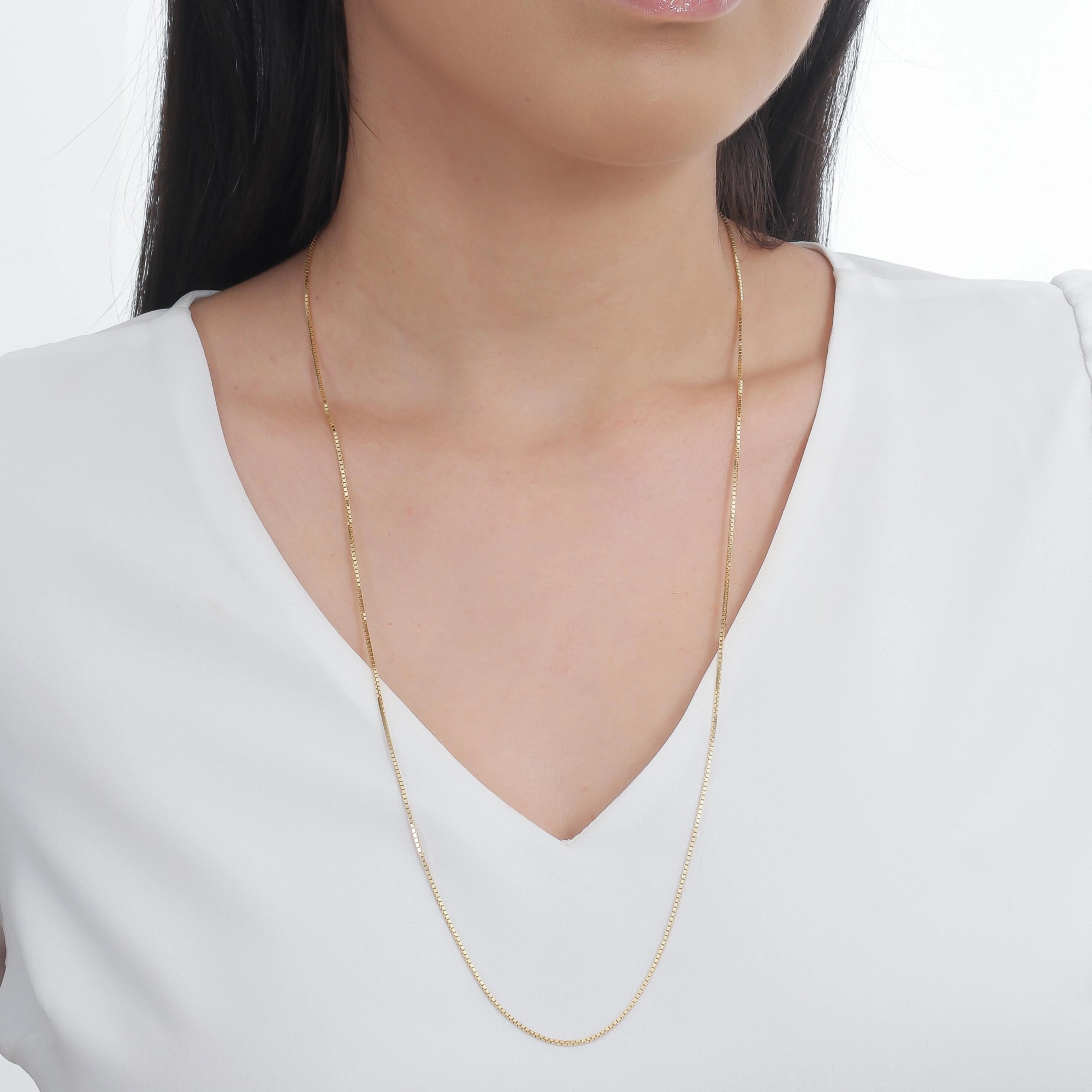 Corrente Ouro 18k Veneziana 70cm 1.00mm