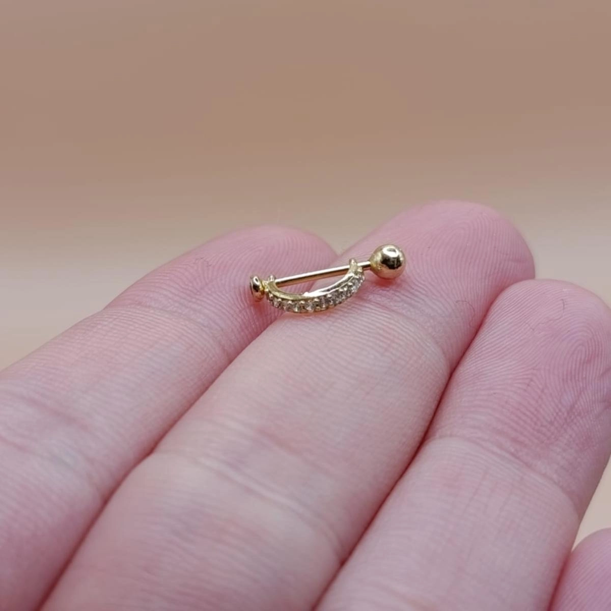 Piercing Ouro 18k Cartilagem Meia Lua 6.20mm Piercing Ouro 18k Cartilagem Meia Lua 6.20mm