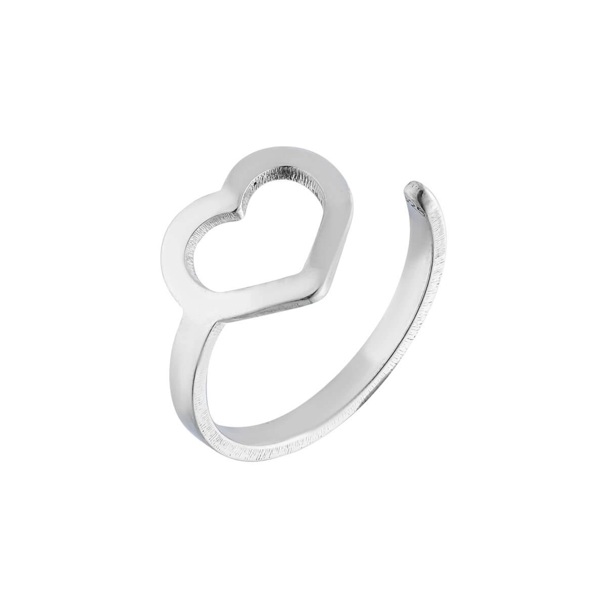 Piercing Prata Pressão Coração Prata 925 detalhe