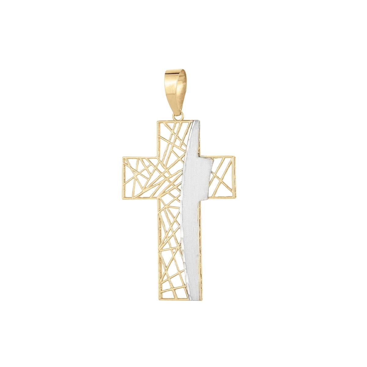 Pingente Ouro 18k Cruz Trabalhada 2.05 Gramas detalhe