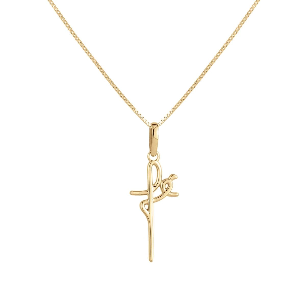 Pingente Ouro 18k Fé 0.40 Gramas frente