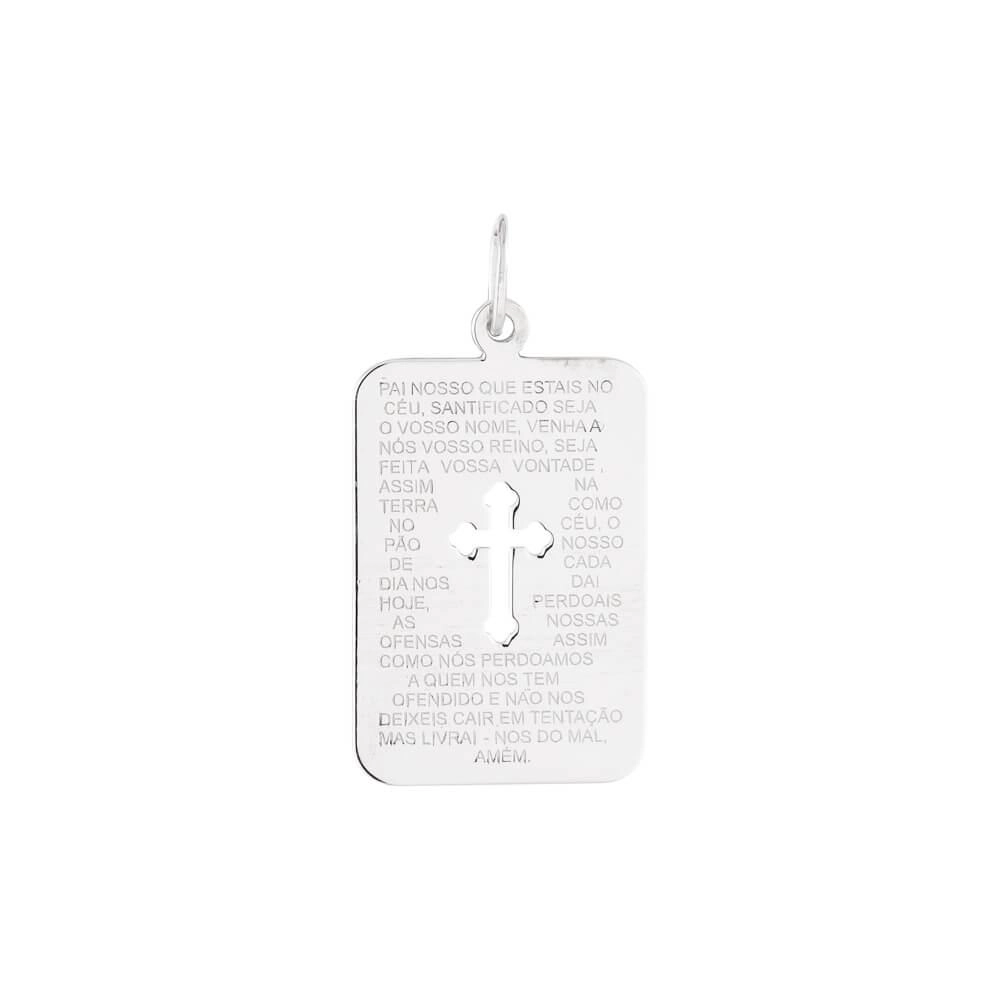Pingente Placa Pai Nosso 25mm Perto
