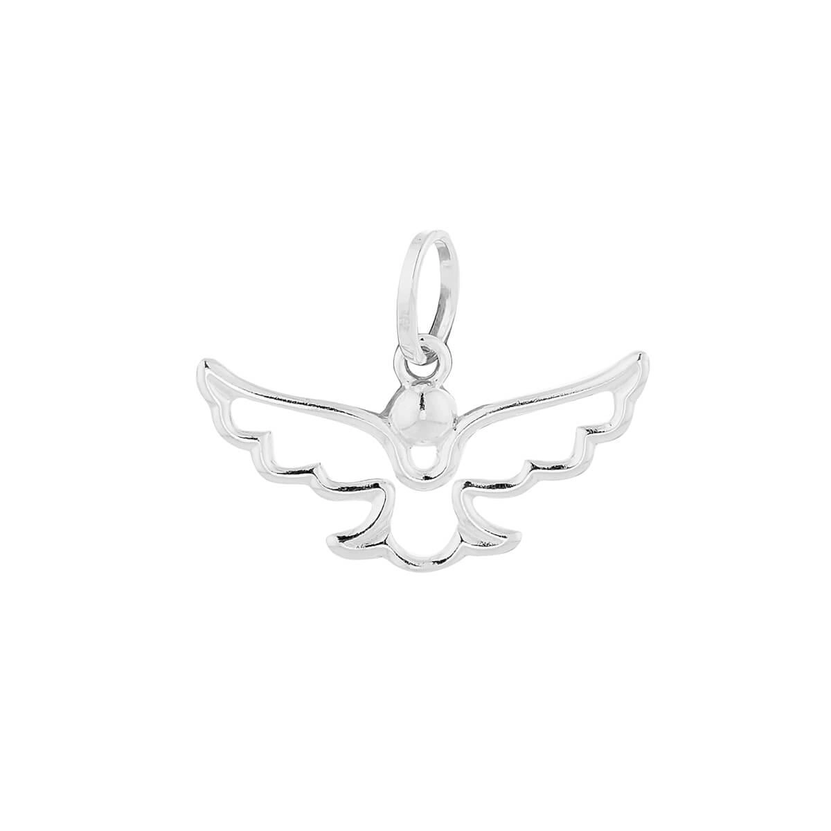 Pingente Prata Divino Espirito Santo 9.50mm Prata 925 Frente
