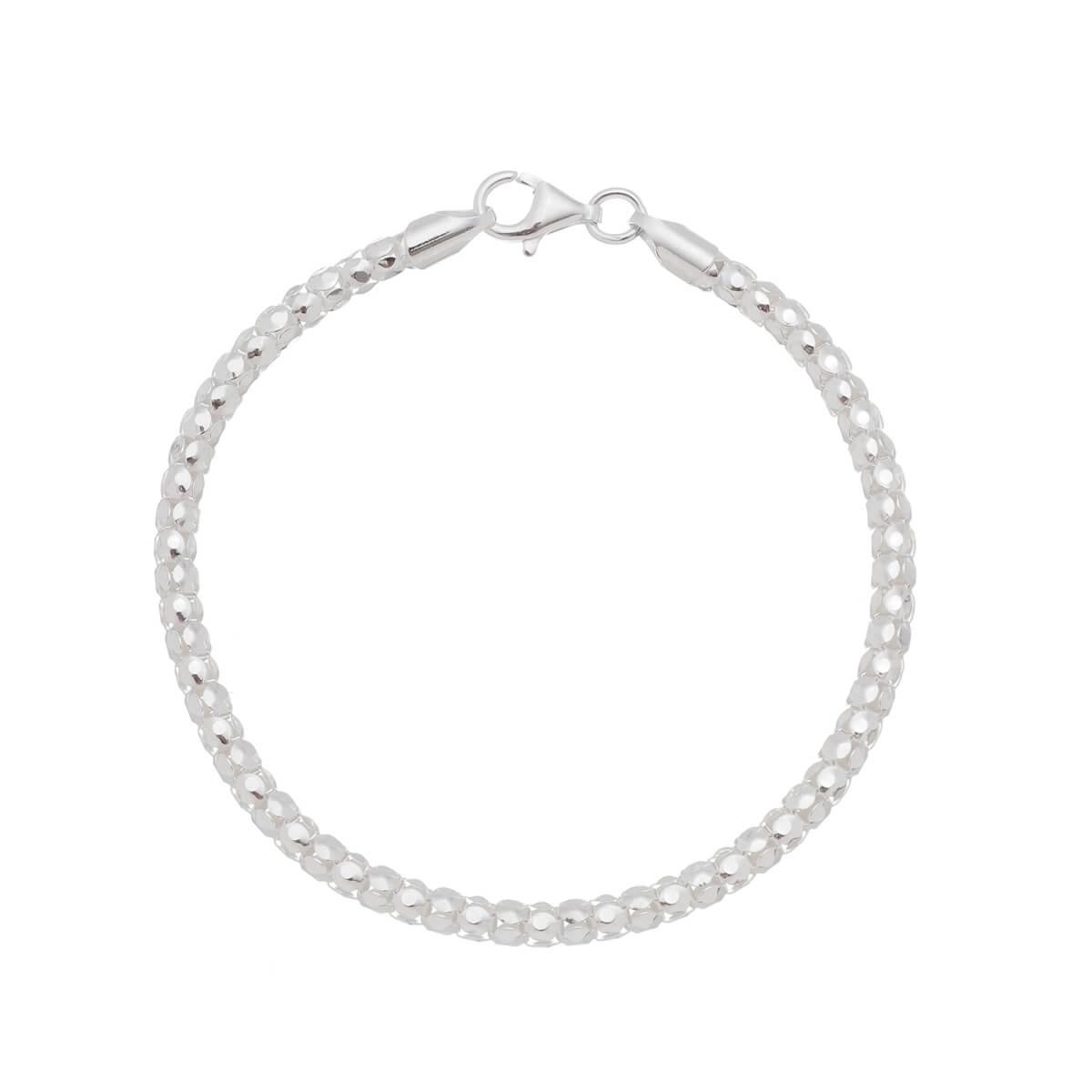 Pulseira Prata Pipoca 19cm Prata 925 Inteira
