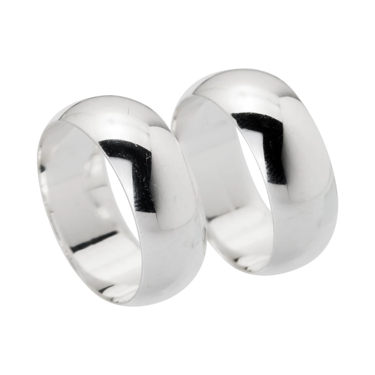 Alianças de Namoro em Prata 11g 8mm Polida