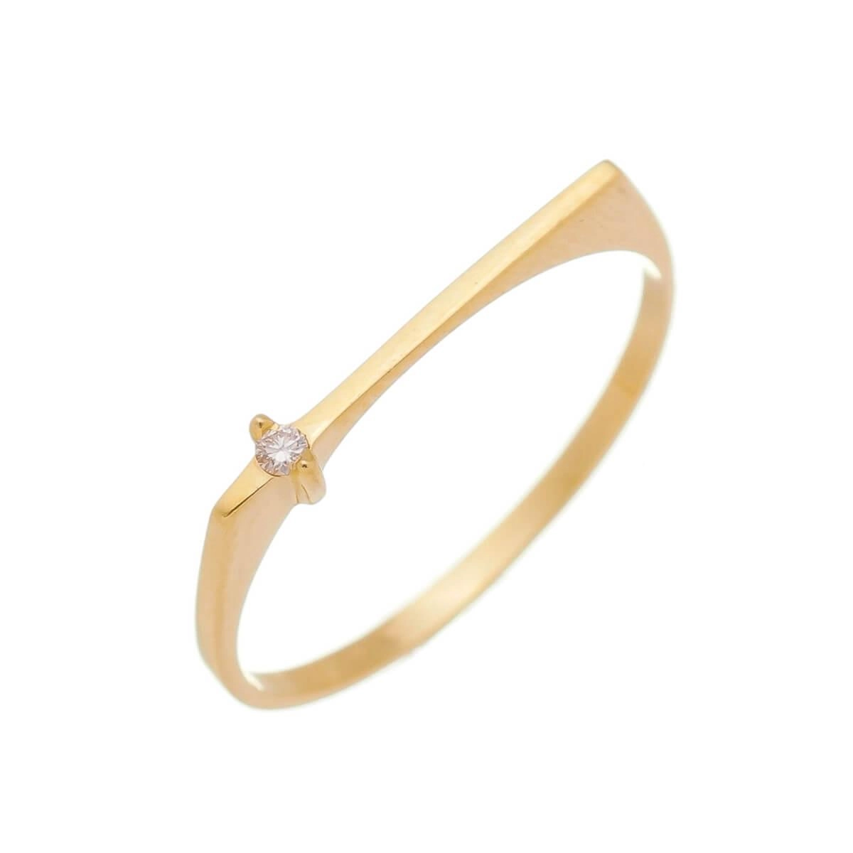 Anel Ouro 18k Chapa Brilhante 1.5 Pontos