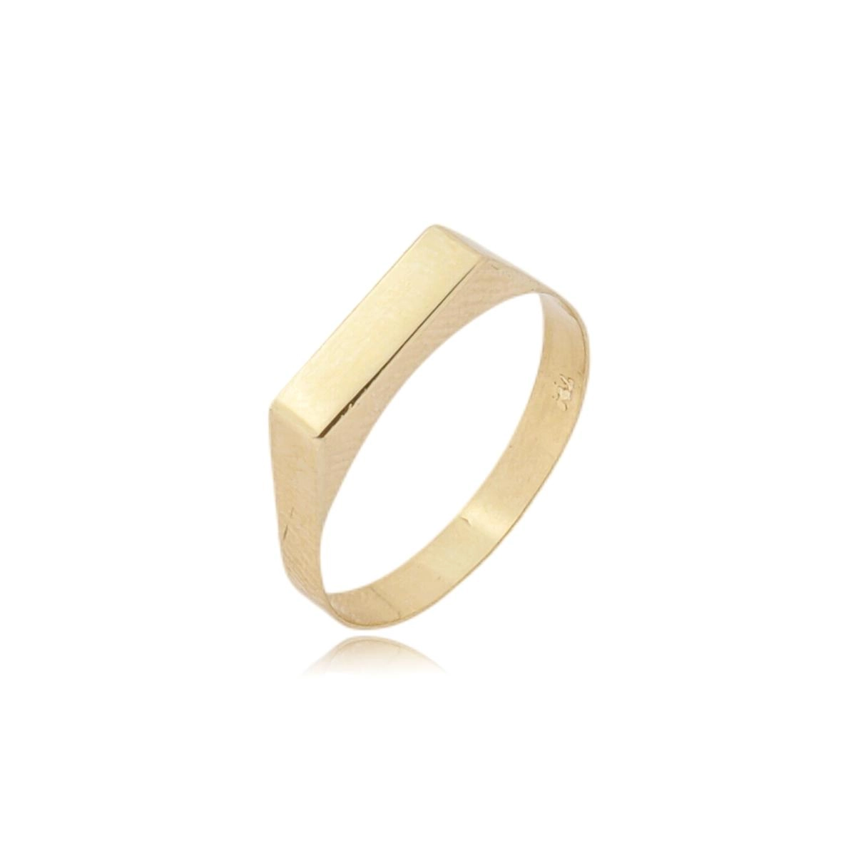 Anel Ouro 18k Chapa Infantil