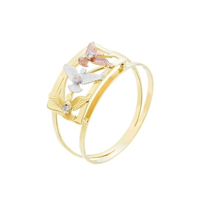 Anel Ouro 18k Divino Tricolor 1.70 gramas