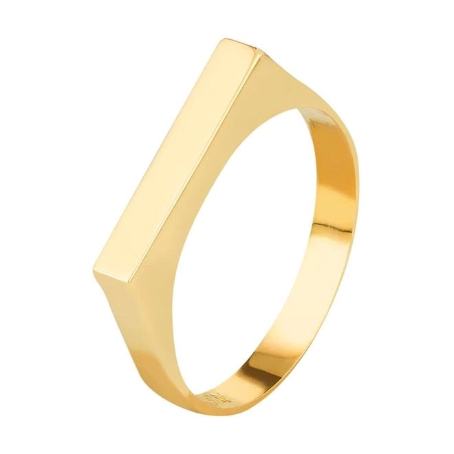 Anel Ouro 18k Infantil Amor de Mãe Chapa 1.20 gramas