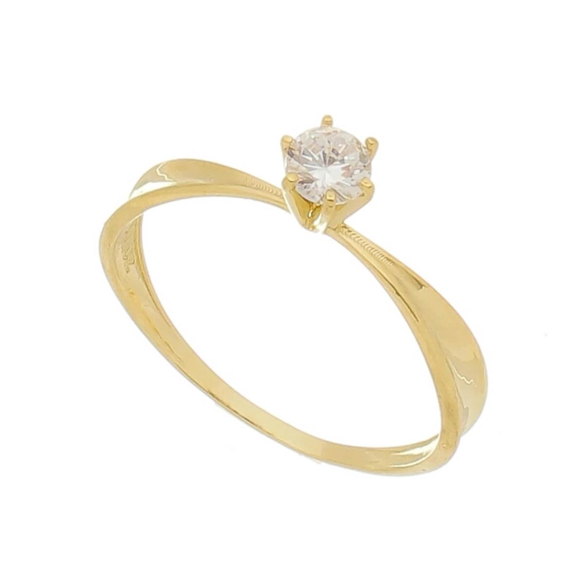 Anel Ouro 18k Solitário 4.50mm