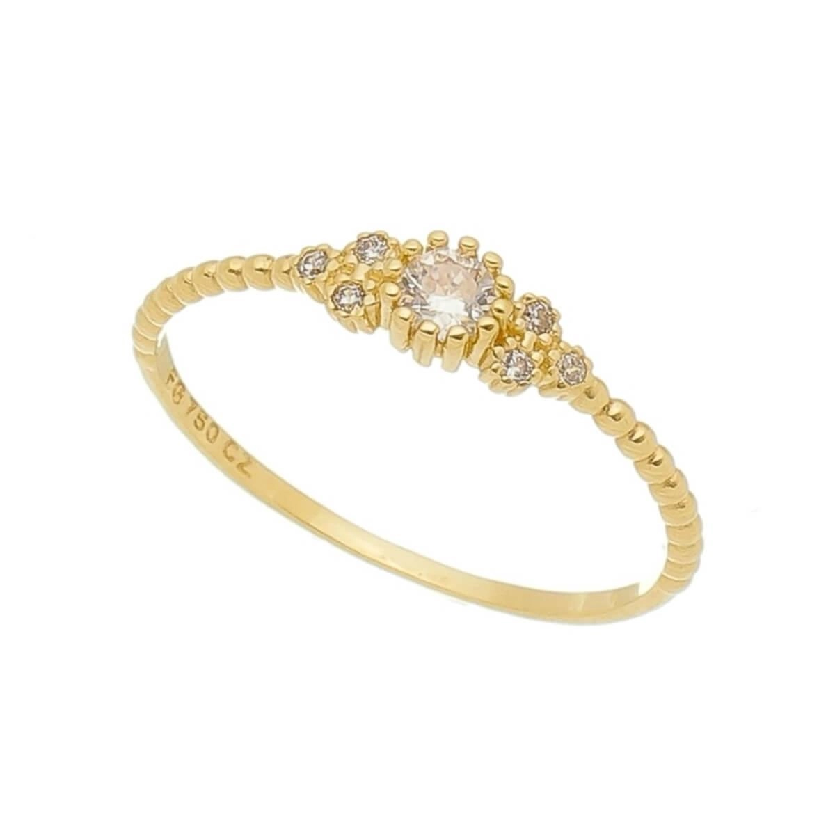 Anel Ouro 18k Solitário 4mm