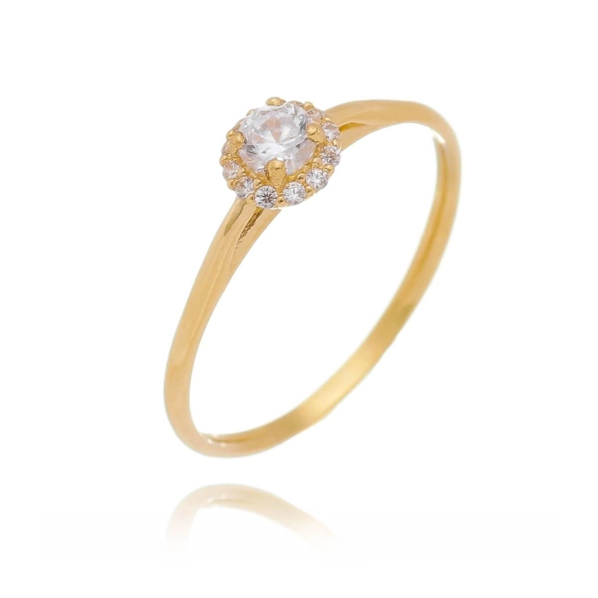 Anel Ouro 18k Solitário Elevado 5.20mm