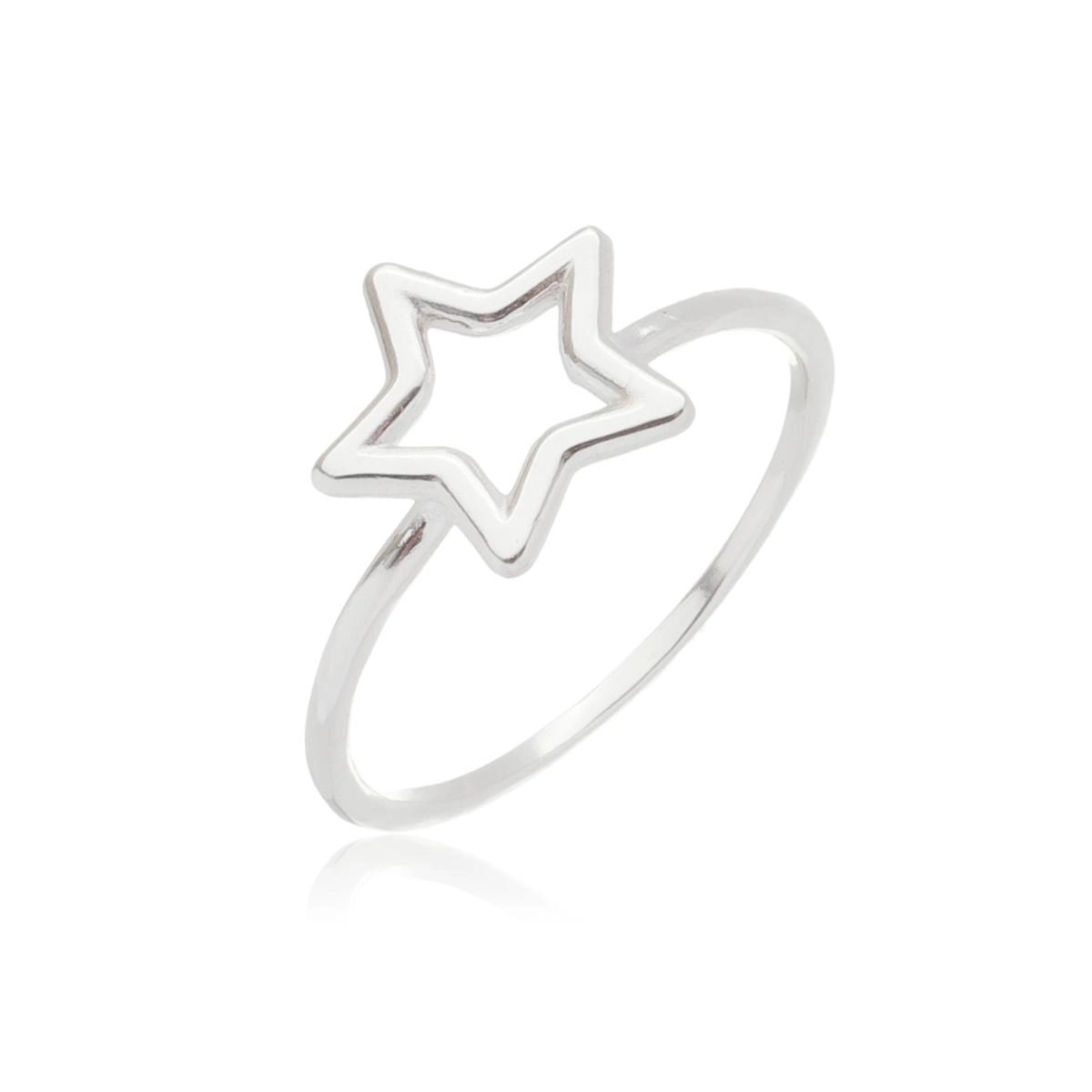 Anel Prata Estrela 10mm Prata 925