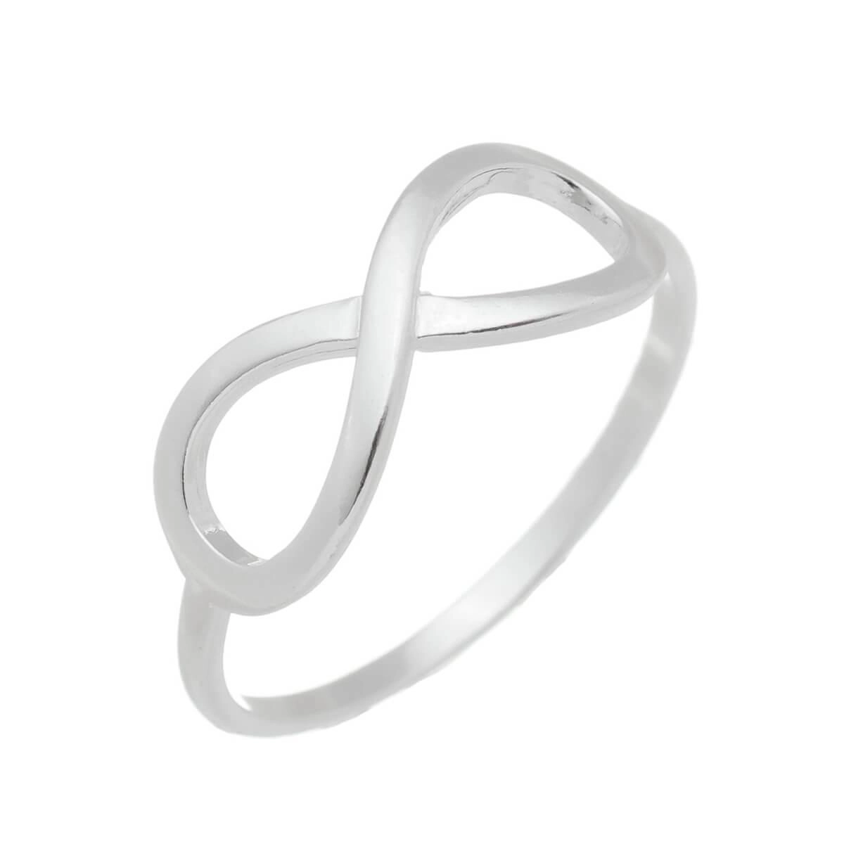 Anel Prata Infinito Liso 7mm Prata 925