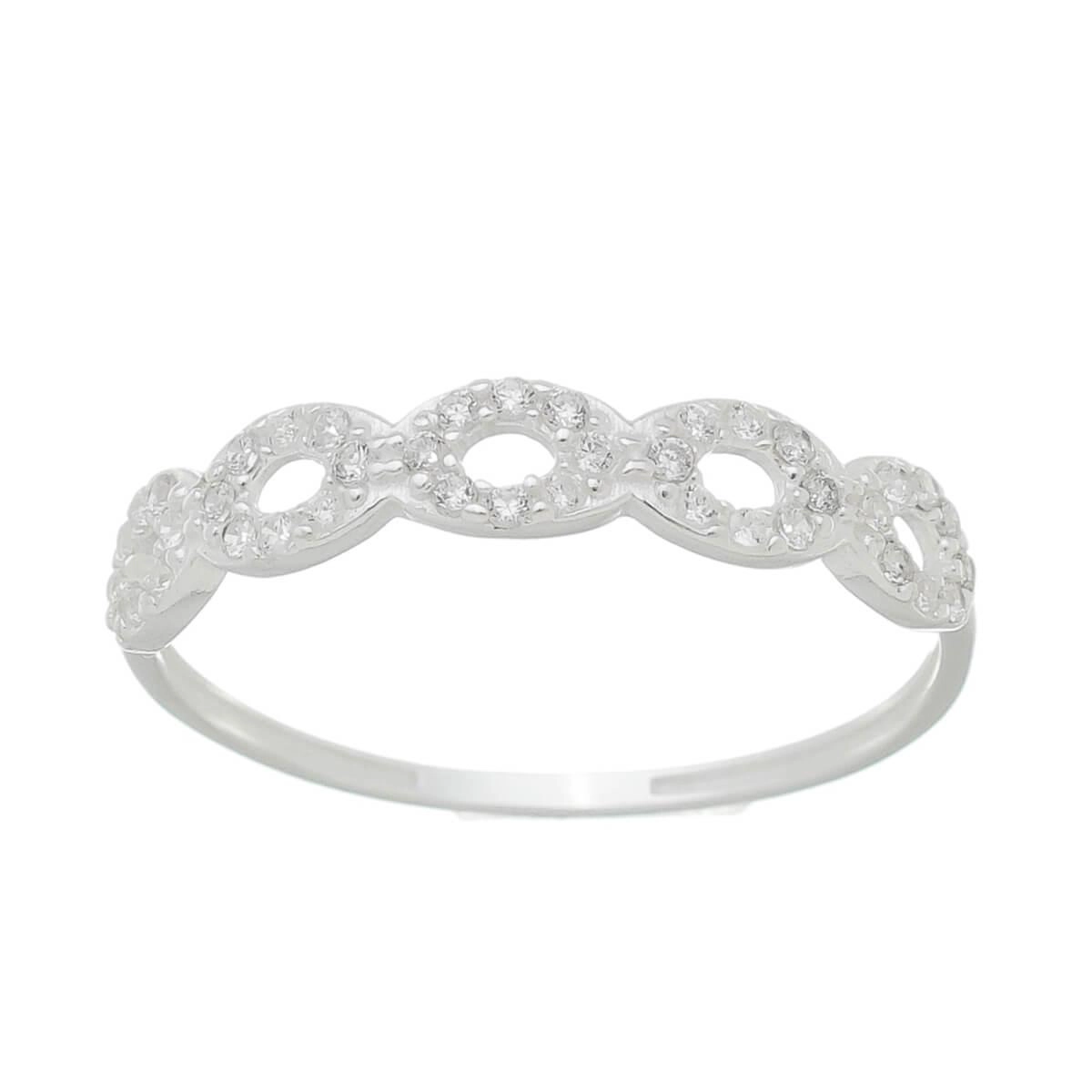 Anel Prata Oval C/Zircônia 3.7mm Prata 925