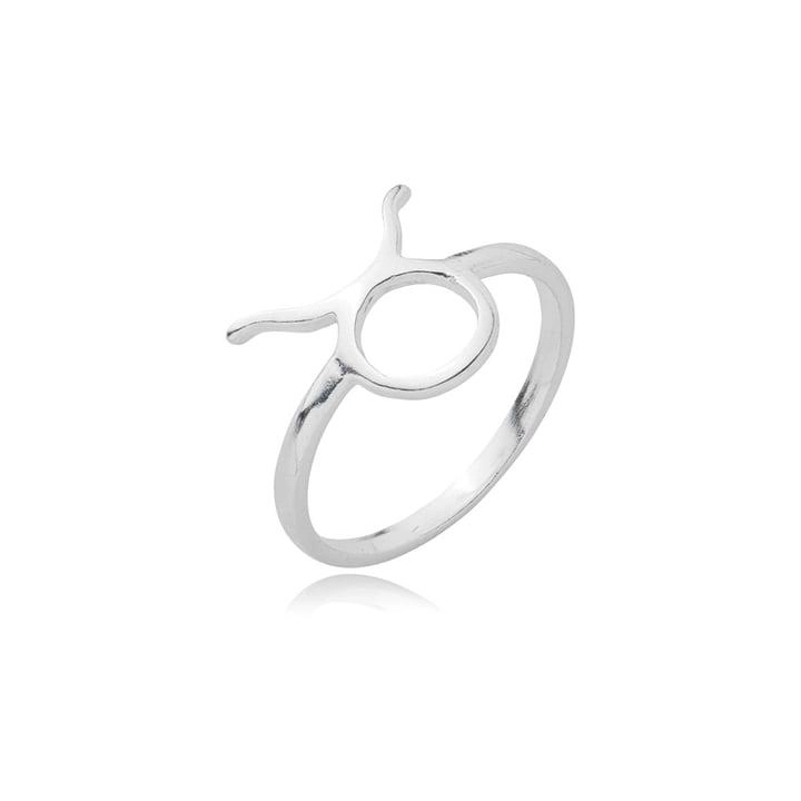 Anel Prata Signo Touro Prata 925