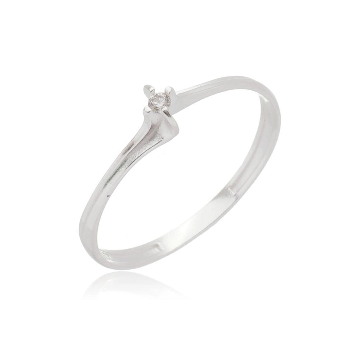 Anel Prata Solitário 2mm Prata 925 IV005