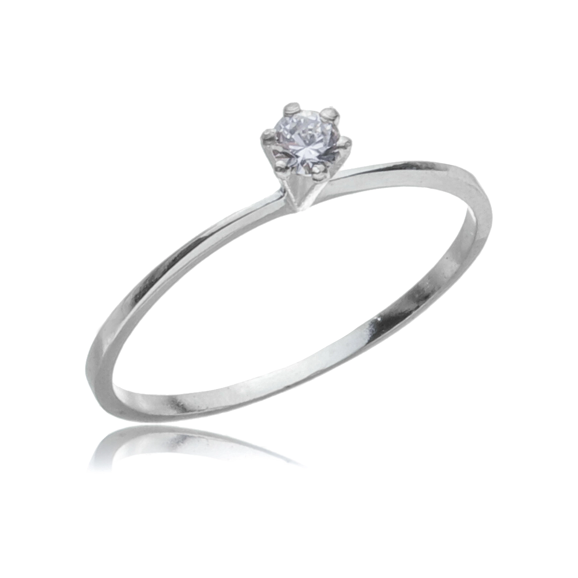 Anel Prata Solitário 3.50mm Prata 925 GP3871
