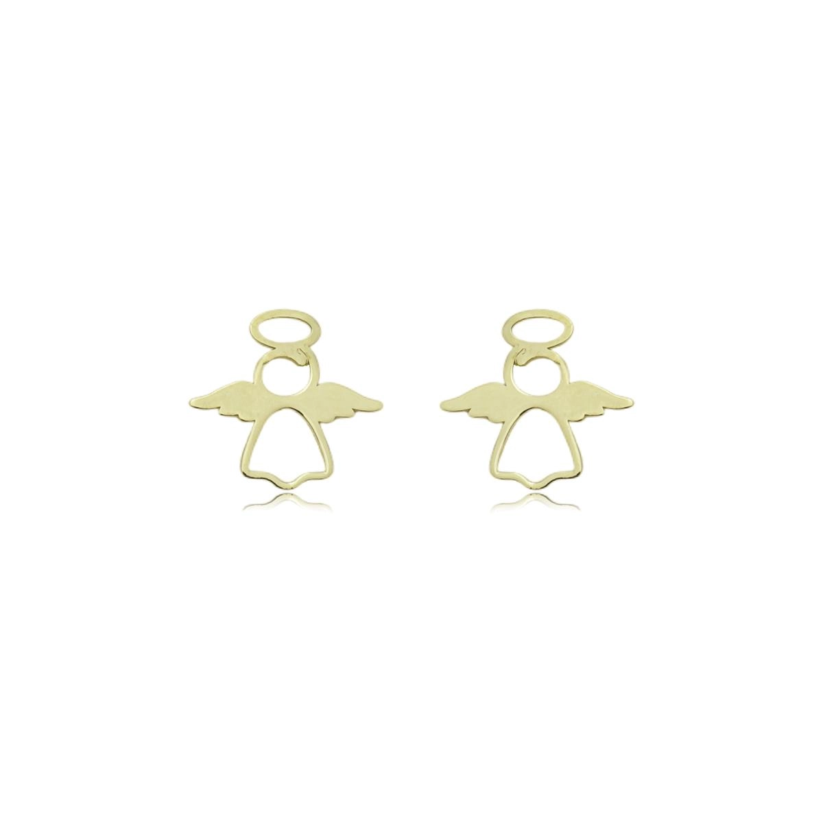 Brinco Ouro 18k Anjinho 10mm