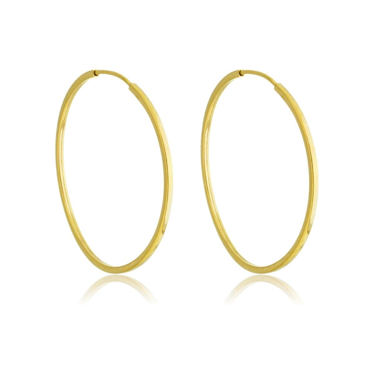 Brinco Ouro 18k Argola Redonda 0.80 gramas