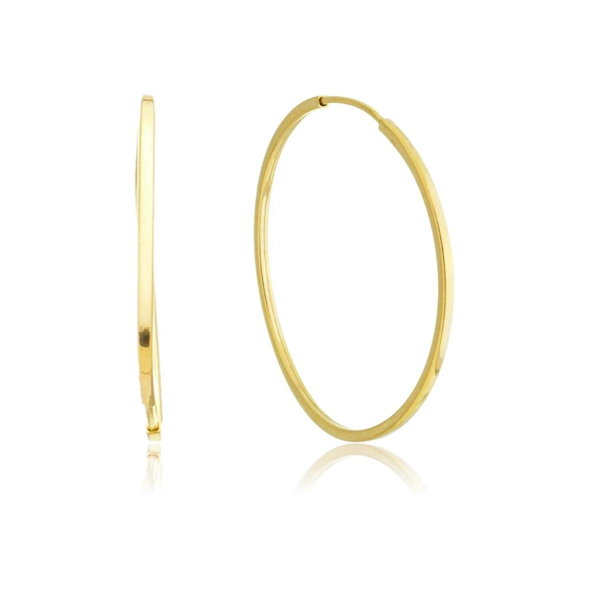 Brinco Ouro 18k Argola Redonda 0.80 gramas