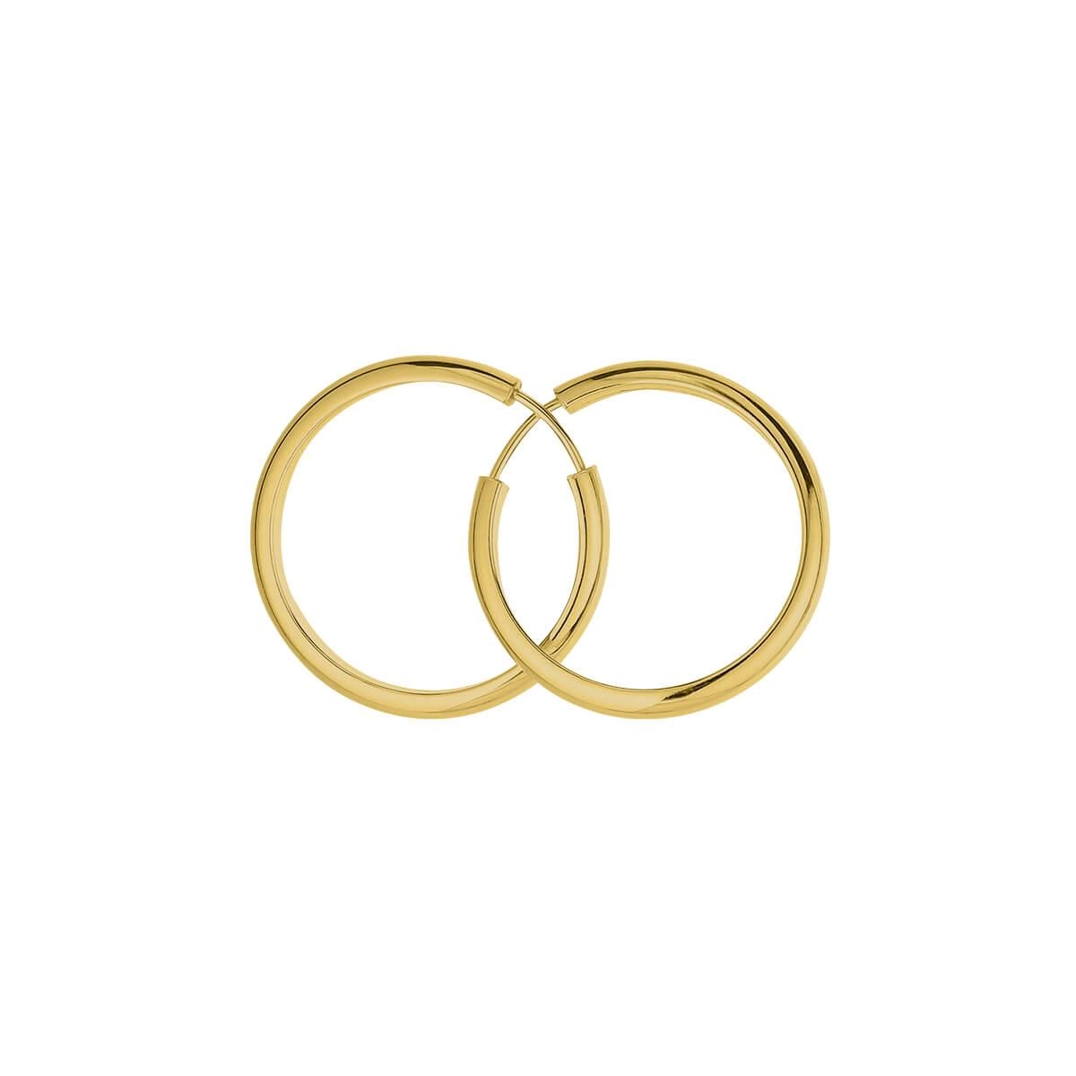 Brinco Ouro 18k Argola Redonda 1.50 Gramas