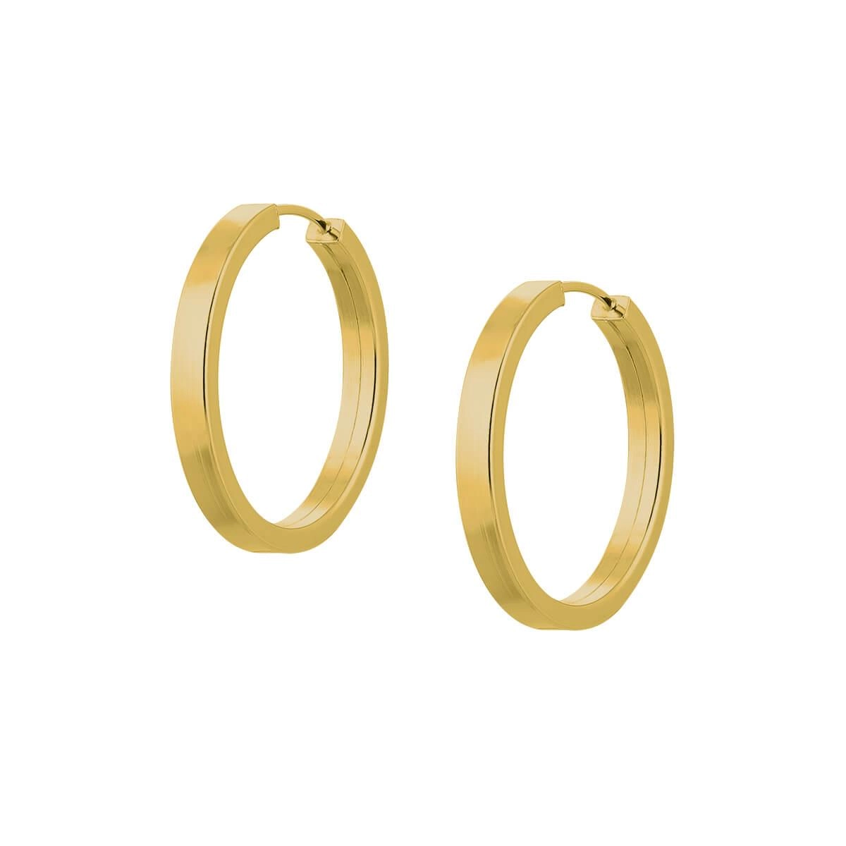 Brinco Ouro 18k Argola Redonda 1.75 Gramas