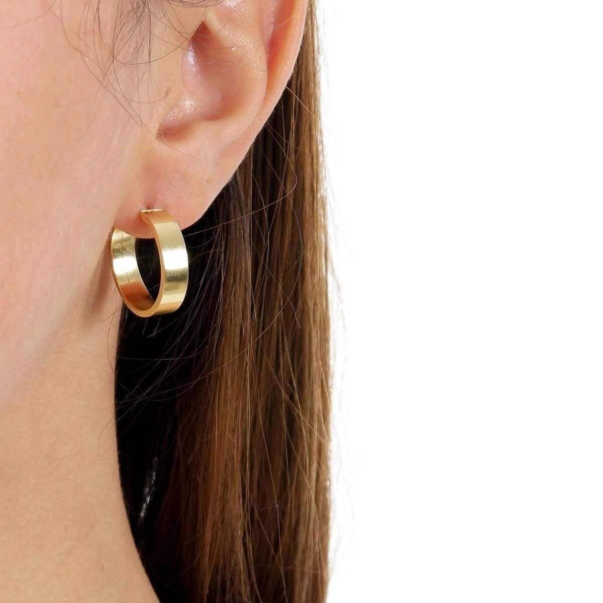 Brinco Ouro 18k Argola Redonda 18mm ARGR255Z